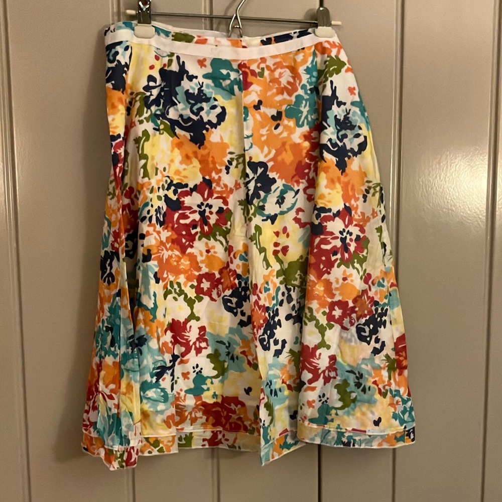 Christopher & Banks Orange A-Line Resort Skirt